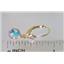 14k Gold Leverback Earrings, Mercury Mist Topaz, E011