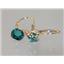 14k Gold Leverback Earrings, Paraiba Topaz, E011