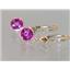14k Gold Leverback Earrings, Pure Pink Topaz, E011