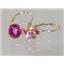 14k Gold Leverback Earrings, Pure Pink Topaz, E011