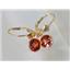 14k Gold Leverback Earrings, Twilight Fire Topaz, E011