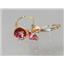 14k Gold Leverback Earrings, Twilight Fire Topaz, E011