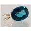 P080, London Blue Topaz 14k Gold Pendant