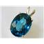 P080, London Blue Topaz 14k Gold Pendant