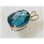 P080, London Blue Topaz 14k Gold Pendant