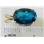 P080, London Blue Topaz 14k Gold Pendant