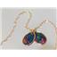 14k Gold Threader Earrings, Created Black Opal, E005