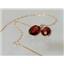 14k Gold Threader Earrings, Mozambique Garnet, E005