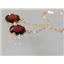 14k Gold Threader Earrings, Mozambique Garnet, E005