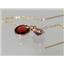 14k Gold Threader Earrings, Mozambique Garnet, E005