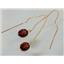 14k Gold Threader Earrings, Mozambique Garnet, E005