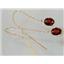 14k Gold Threader Earrings, Mozambique Garnet, E005