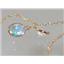 14k Gold Threader Earrings, Mercury Mist Topaz, E005