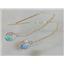 14k Gold Threader Earrings, Mercury Mist Topaz, E005