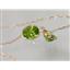 14k Gold Threader Earrings, Peridot, E005