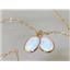14k Gold Threader Earrings, Created White Opal, E005