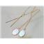 14k Gold Threader Earrings, Created White Opal, E005