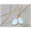 14k Gold Threader Earrings, Created White Opal, E005