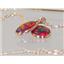 14k Gold Threader Earrings, Created Red/Brown Opal, E005
