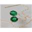 14k Gold Threader Earrings, Russian Nanocrystal Emerald, E005