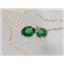14k Gold Threader Earrings, Russian Nanocrystal Emerald, E005