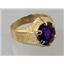 10K, 14K or 18K Men's Gold Ring, Amethyst, R234