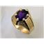 10K, 14K or 18K Men's Gold Ring, Amethyst, R234