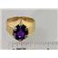 10K, 14K or 18K Men's Gold Ring, Amethyst, R234