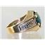 10K, 14K or 18K Men's Gold Ring, London Blue Topaz, R234