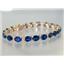 B002, Created Blue Sapphire Gold Bracelet