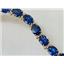B002, Created Blue Sapphire Gold Bracelet