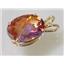 P080, Twilight Fire Topaz 14k Gold Pendant