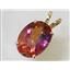 P080, Twilight Fire Topaz 14k Gold Pendant