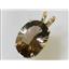 P080, Smoky Quartz 14k Gold Pendant