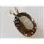 P080, Smoky Quartz 14k Gold Pendant