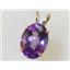 P084, Amethyst 14k Gold Pendant