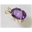 P084, Amethyst 14k Gold Pendant