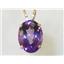 P084, Amethyst 14k Gold Pendant