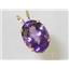 P084, Amethyst 14k Gold Pendant