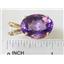 P084, Amethyst 14k Gold Pendant
