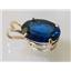 P084, Lab Sapphire 14k Gold Pendant