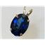 P084, Lab Sapphire 14k Gold Pendant