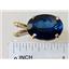 P084, Lab Sapphire 14k Gold Pendant