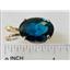 P084, London Blue Topaz 14k Gold Pendant