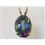 P084, Mystic Fire Topaz 14k Gold Pendant