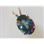 P084, Mystic Fire Topaz 14k Gold Pendant