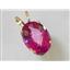 P084, Pure Pink Topaz 14k Gold Pendant