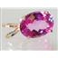 P084, Pure Pink Topaz 14k Gold Pendant