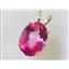P084, Pure Pink Topaz 14k Gold Pendant