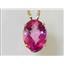 P084, Pure Pink Topaz 14k Gold Pendant